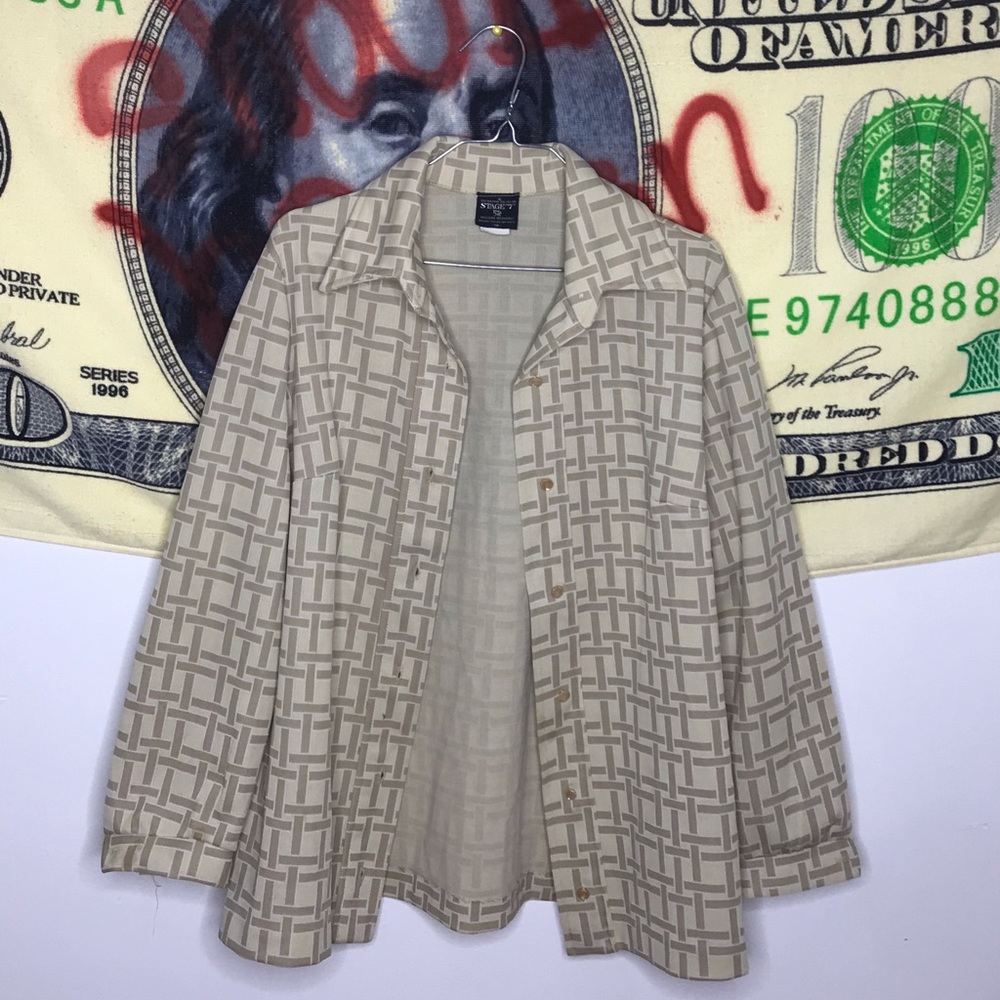 Brown Tone Patterned structured Jacket